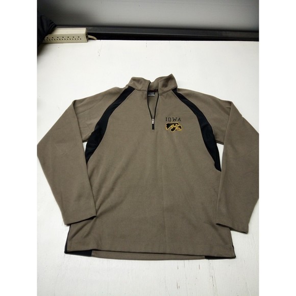 Iowa Hawkeyes Nike Dri-Fit Tiger Woods Collection Long Sleeve Brown 1/4 Zip - Picture 1 of 5